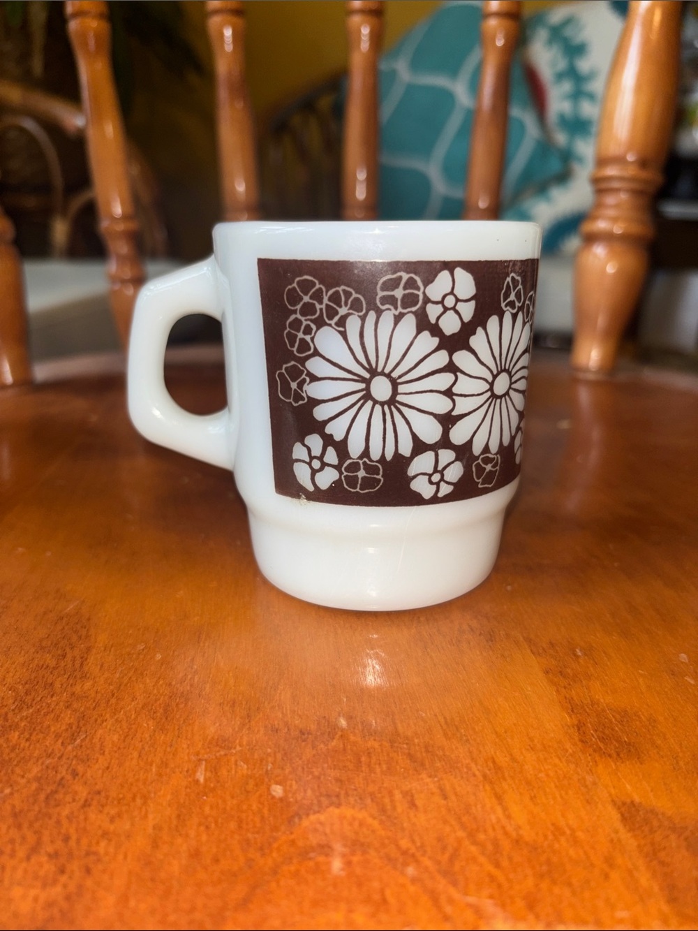Vintage Fire-King Anchor Hocking Milk Glass Stacking Mug
